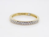 9ct Yellow Gold Claw Set Diamonds Channel Set Wedding/Eternity Ring 0.10ct SKU 4502020