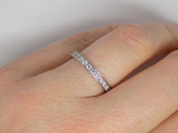 9ct White Gold Pave Diamonds Channel Set Full Eternity/Wedding Ring 0.59ct SKU 4504002