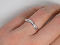 9ct White Gold Round Brilliant Channel Set Diamond Wishbone Wedding/Eternity Ring 0.25ct SKU 4505018