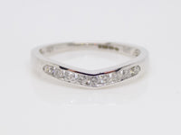 9ct White Gold Round Brilliant Channel Set Diamond Wishbone Wedding/Eternity Ring 0.25ct SKU 4505018
