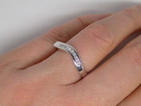 18ct White Gold Round Brilliant Channel Set Diamonds Wishbone Wedding/Eternity Ring 0.20ct SKU 8802030