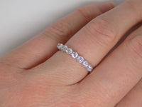18ct White Gold Claw Set 7 Diamonds Wedding/Eternity Ring 0.50ct SKU 8802108