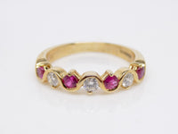 9ct Yellow Gold Ruby and Diamond Fancy Wedding/Eternity Ring SKU 5606048