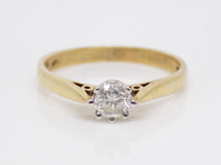9ct Yellow Gold Diamond Solitaire Engagement Ring 0.33ct SKU 8803099