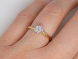 9ct Yellow Gold Round Brilliant Diamonds Cluster Engagement Ring 0.13ct SKU 6001011