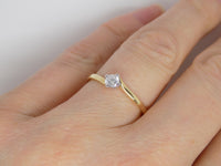 9ct Yellow Gold Round Brilliant Diamond Solitaire Twist Engagement Ring 0.15ct SKU 6001019