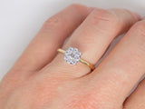9ct Yellow Gold Solitaire Setting Diamond Cluster Engagement Ring 0.33ct SKU 6007017