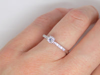 9ct White Gold Round Brilliant Diamond, Diamond Shoulders Engagement Ring 0.33ct SKU 6101006