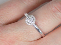 9ct White Gold Round Brilliant Halo Diamond Engagement Ring 0.25ct SKU 8802100