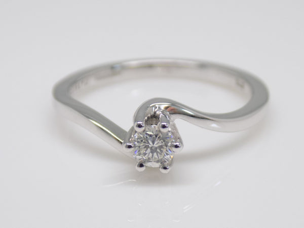 9ct White Gold Diamond Solitaire Engagement Ring 0.21ct SKU 8803101