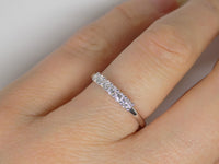 9ct White Gold 5 Round Brilliant Diamonds Claw Set Wedding/Eternity Ring 0.25ct SKU 6105004