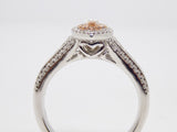 9ct White Gold and Rose Gold Marquise Diamond Cluster Engagement Ring 0.40ct SKU 6107005