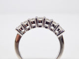 9ct White Gold 7 Round Brilliant Claw Set Diamonds Wedding/Eternity Ring 0.70ct SKU 6107009