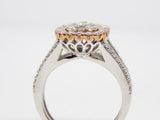 9ct White Gold and Rose Gold Accentuated Diamond Engagement Ring 1.00ct SKU 6107035