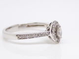 9ct White Gold Diamond Shoulders Diamond Halo Marquise Diamond Engagement Ring 0.25ct SKU 8802160