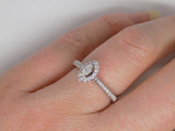 9ct White Gold Diamond Shoulders Diamond Halo Marquise Diamond Engagement Ring 0.25ct SKU 8802160