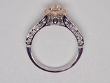 9ct White Gold and Rose Gold Accentuated Diamond Engagement Ring 0.62ct SKU 6107045