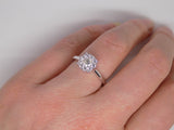 9ct White Gold Round Brilliant Diamonds Cluster Engagement Ring 0.50ct SKU 6109009