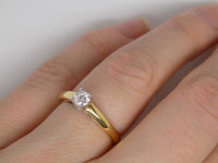 18ct Yellow Gold Round Brilliant Solitaire Diamond Engagement Ring 0.25ct SKU 8803065