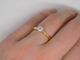 18ct Yellow Gold Round Brilliant Solitaire Diamond Engagement Ring 0.33ct SKU 8803082