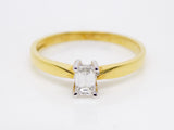 18ct Yellow Gold Emerald Cut Diamond Solitaire Engagement Ring 0.25ct SKU 8803130