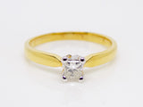 18ct Yellow Gold Princess Cut Diamond Solitaire Engagement Ring 0.25ct SKU 8803066