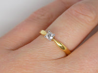 18ct Yellow Gold Round Brilliant Diamond Solitaire Engagement Ring 0.15ct SKU 8803156