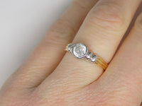18ct Yellow Gold and White Gold Accentuated Rubover Round Brilliant Diamond Engagement Ring 0.50ct SKU 8802064