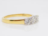18ct Yellow Gold 3 Round Brilliant Diamond Engagement Ring 0.75ct SKU 8803073