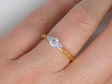 18ct Yellow Gold 3 Round Brilliant Diamonds Engagement Ring 0.33ct SKU 8803052