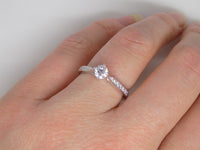 18ct White Gold Diamond Shoulders Round Brilliant Diamond Engagement Ring 0.50ct SKU 8802049