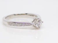 18ct White Gold Diamond Shoulders Round Brilliant Diamond Engagement Ring 0.50ct SKU 8802049