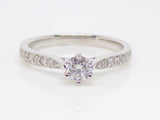 18ct White Gold Diamond Shoulders Round Brilliant Diamond Engagement Ring 0.50ct SKU 8802046
