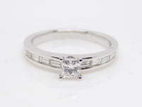 18ct White Gold Princess Cut Diamond Engagement Ring 0.61ct SKU 8802109