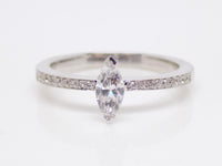 18ct White Gold Marquise Diamond Shoulder Engagement Ring 0.41ct SKU 8802016
