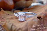 18ct White Gold Emerald Cut Diamond Engagement Ring 0.91ct SKU 6301054