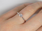 18ct White Gold Princess Cut Diamond Solitaire Engagement Ring 0.30ct SKU 8803026