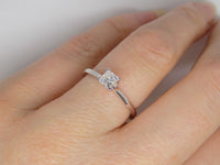 18ct White Gold Princess Cut Solitaire Diamond Engagement Ring 0.37ct SKU 8803024