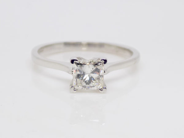 18ct White Gold Princess Cut Diamond Solitaire Engagement Ring 0.75ct SKU 8803033