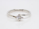 18ct White Gold Princess Cut Diamond Solitaire Twist Engagement Ring 0.25ct SKU 8803150