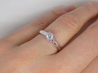 18ct White Gold Round Brilliant Diamond Solitaire Engagement Ring 0.33ct SKU 8803116