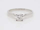 18ct White Gold Princess Cut Diamond Solitaire Engagement Ring 0.33ct SKU 8803023