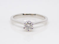 18ct White Gold Round Brilliant Diamond Solitaire Engagement Ring 0.33ct SKU 8803010