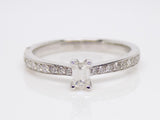 18ct White Gold Emerald Cut Diamond Engagement Ring 0.50ct SKU 8802008