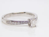 18ct White Gold Emerald Cut Diamond Engagement Ring 0.50ct SKU 8802008