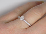 18ct White Gold Oval Cut Diamond Diamond Shoulder Set Engagement Ring 0.50ct SKU 8802057