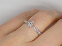 18ct White Gold Marquise Diamond Engagement Ring 0.50ct SKU 8802078