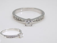 18ct White Gold Princess Cut Diamond Engagement Ring 0.35ct SKU 8802055