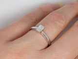 18ct White Gold Emerald Cut Solitaire Diamond Engagement Ring 0.33ct SKU 8803113