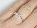 18ct White Gold 3 Round Brilliant Diamonds Bar Set Engagement Ring 0.33ct SKU 8803047